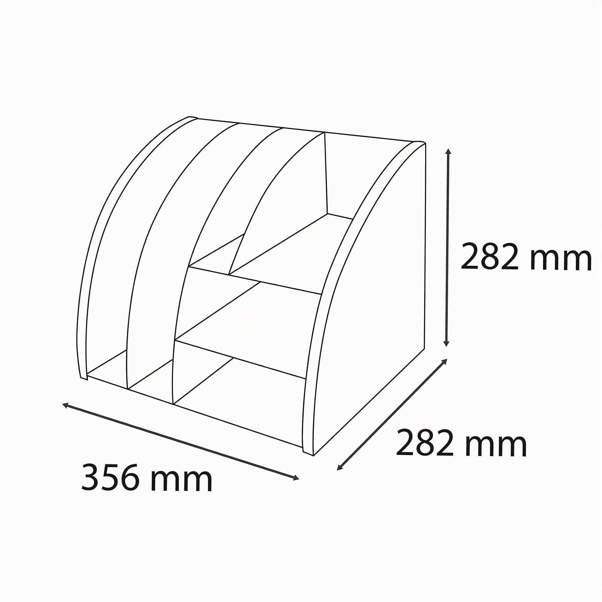 Exacompta - Réf. 394606D - 1 ORGANISEUR de bureau, Organizer Skandi, accessoire de bureau multifonctionnel 6 compartiments A4, A5, A6 vertical/couché - Prof 36 x l 29,5 x h 6cm, bleu pacifique/nude