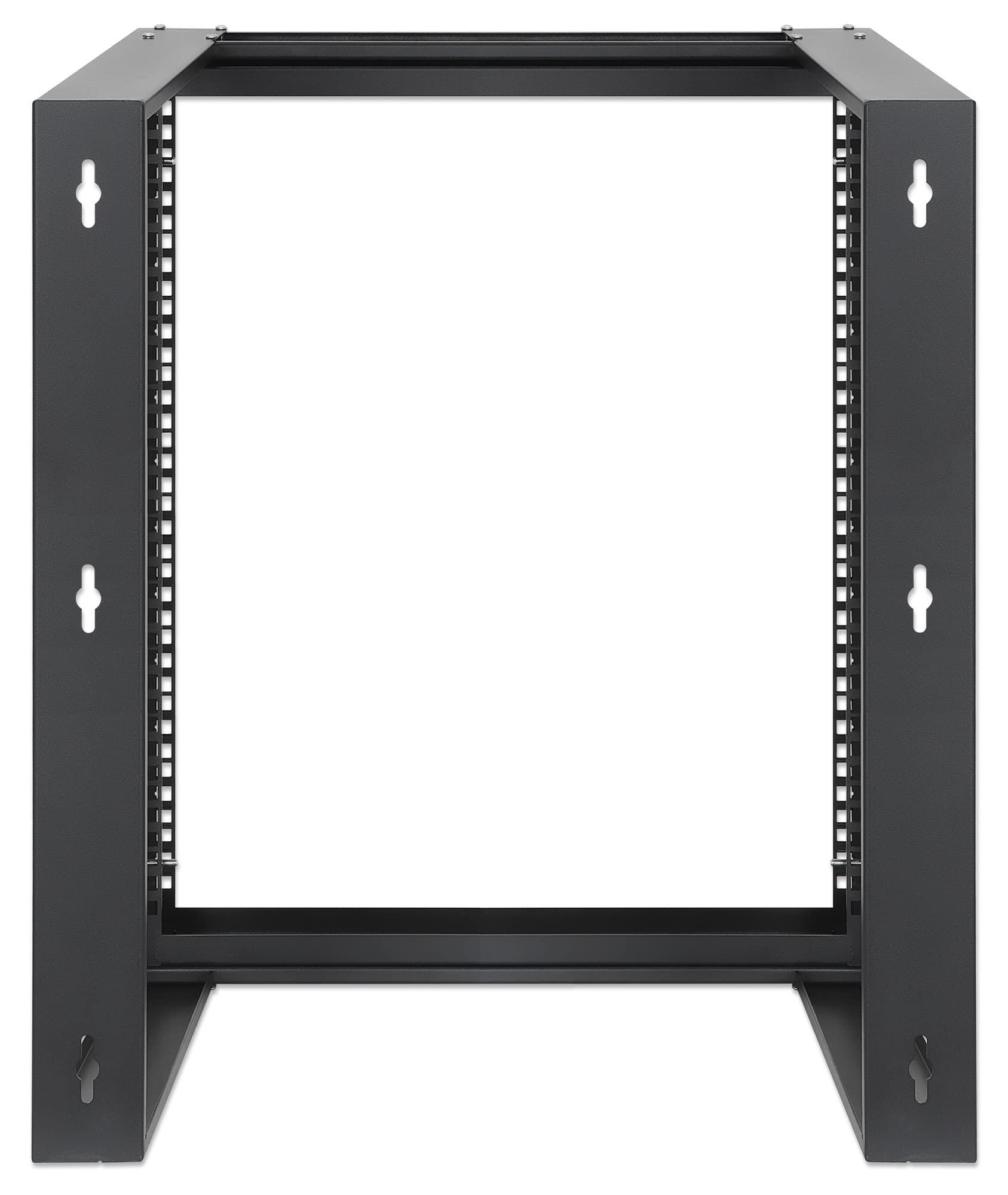 INTELLINET 716192 Armadio a Muro 19" Open Frame 2 Montanti Flat Pack 12U Nero