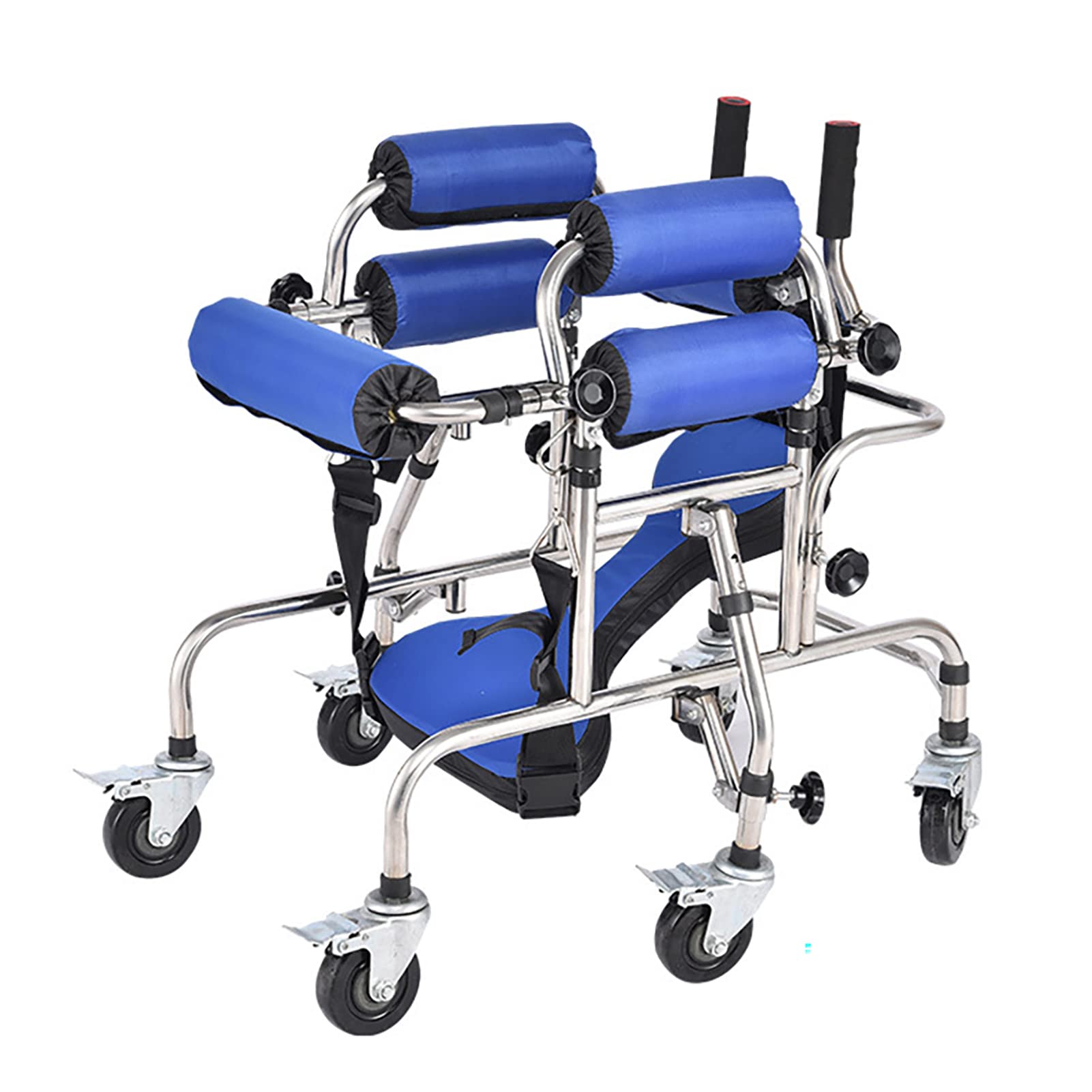FXNFXLA Walkers For Seniors& Children, Height-Adjustable Mobile Walker, Hemiplegia Stroke Rehabilitation Standing Frame Adult Walker Walking Aid for The Disabled