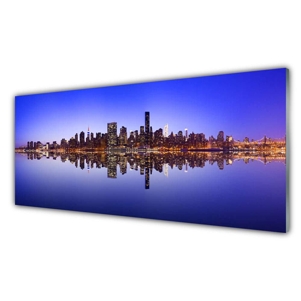 Décoration murale salon avec l'impression sur verre acrylique Tulup 125x50cm ville d'eau
