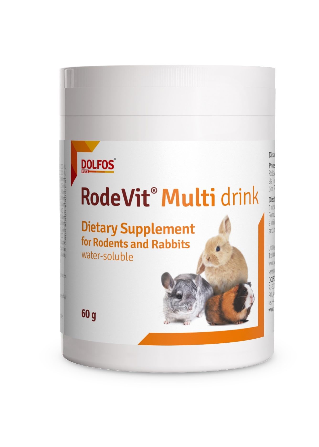 RodeVit Multi drink 60g Vitamins and Minerals Water Soluble for Rabbits and Rodents