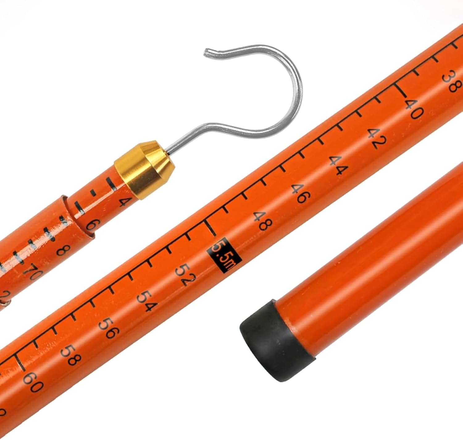 Telescopic Measuring Rod Stick High-Voltage Height Measuring Pole 20-60 Ft Dielectric Lightweight Height Measuring Stick Epoxy Resin Tower Ruler for Lineman Live Power Line