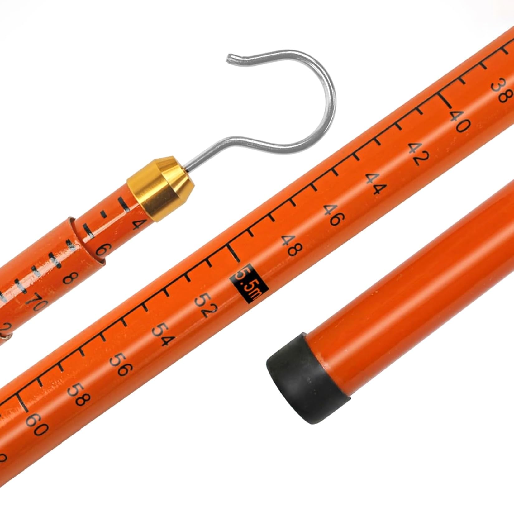 Telescopic Measuring Rod Stick High-Voltage Height Measuring Pole 20-60 Ft Dielectric Lightweight Height Measuring Stick Epoxy Resin Tower Ruler for Lineman Live Power Line