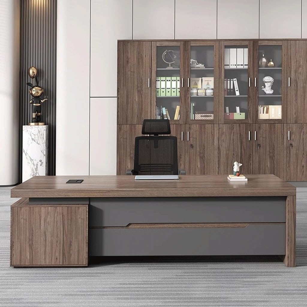 Mesa de Escritorio Para Computadora Scrivania Moderna For Ufficio Finanziario, Scrivania For Computer For Singolo Presidente, Supervisore, Manager, Mobili Scrivania da Studio Per Camera da Letto