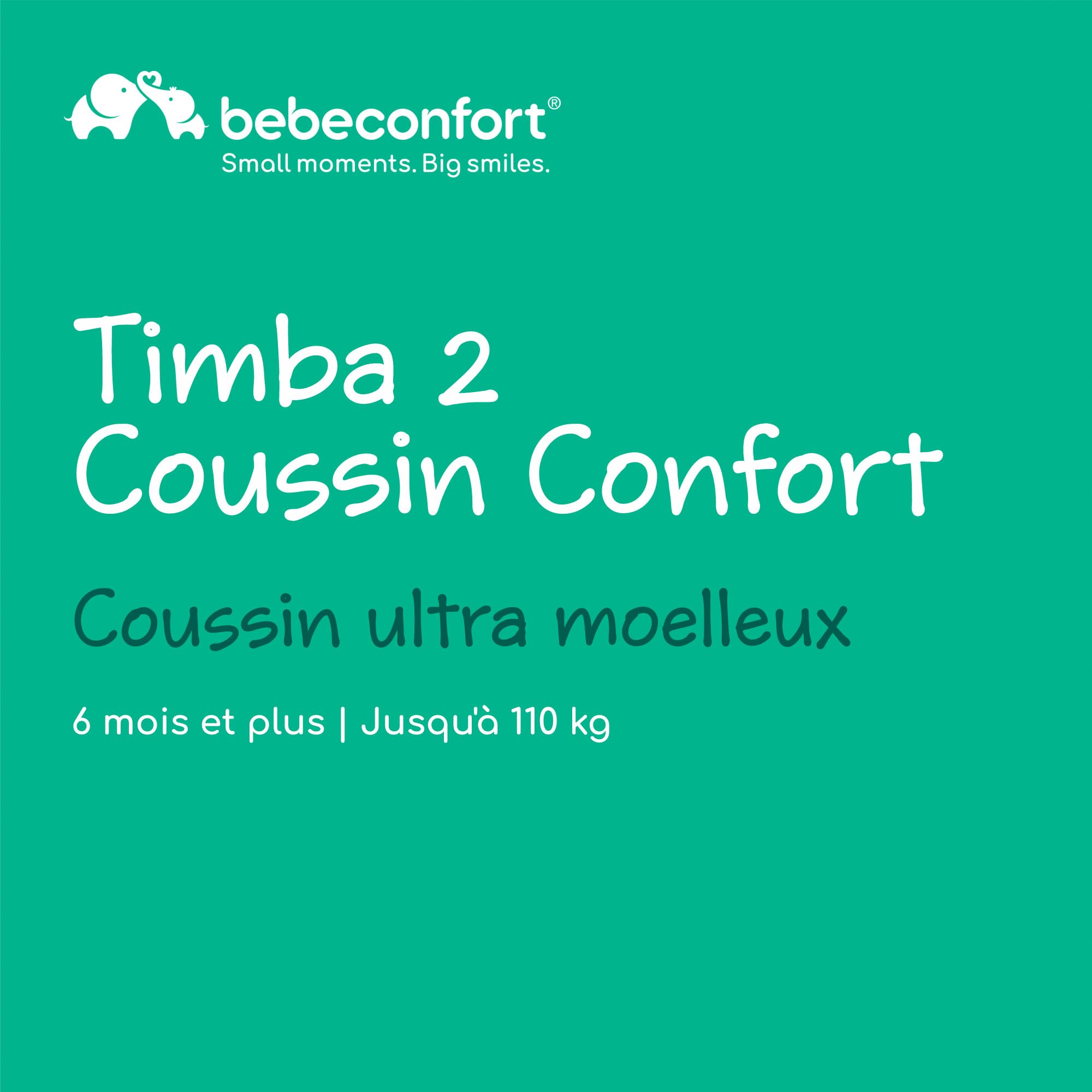 Bebeconfort Timba 2 Coussin Confort, Coussin Extra-Moelleux, Rembourrage Supplémentaire, Facile à Nettoyer, Lavage en Machine, Design Intelligent et Moderne, Facile à Fixer et Enlever, Graphic