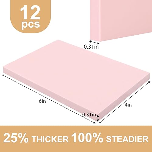 Miniatura 2 de SGHUO 12pcs 4"x6" Bloques de tallado de goma rosa Linóleo Bloque de sello Kit de fabricación de sellos