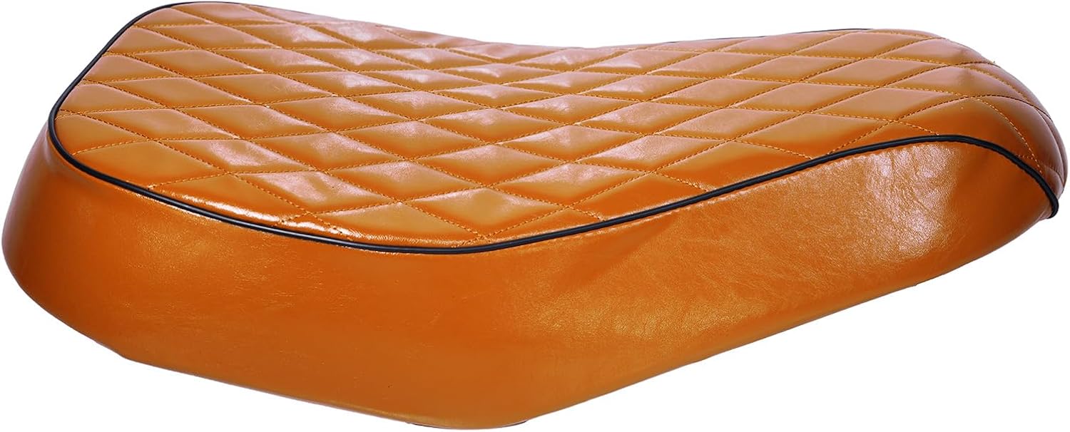 JMCHstore Brown Diamond Stitch Retro Mini bike Seat for Coleman B200R B200C B200V RB200 Realtree RT200 MEGA moto B212 MAX Cushion Replacement parts