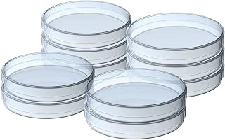 Vabiooth 10 Pack Sterile Thick Plastic Petri Dishes 90x15mm with 3-Vent Lids - Durable Clear Lab Dishes for Science Experiments