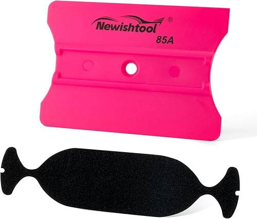 NEWISHTOOL Escobilla de vinilo con forma de ala 85A raspador de tarjetas para envoltura de vehículos, PPF, marcado de letreros, aplicación de