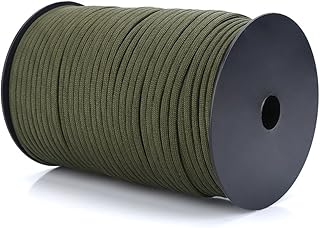 Paracord 550 Rope Parachute Lanyard 9 Strand Cord Spool Traction Rope Tent Rope for Outdoor Hiking Wristband Bracelet Strong Strength Rope Tie Down 100M