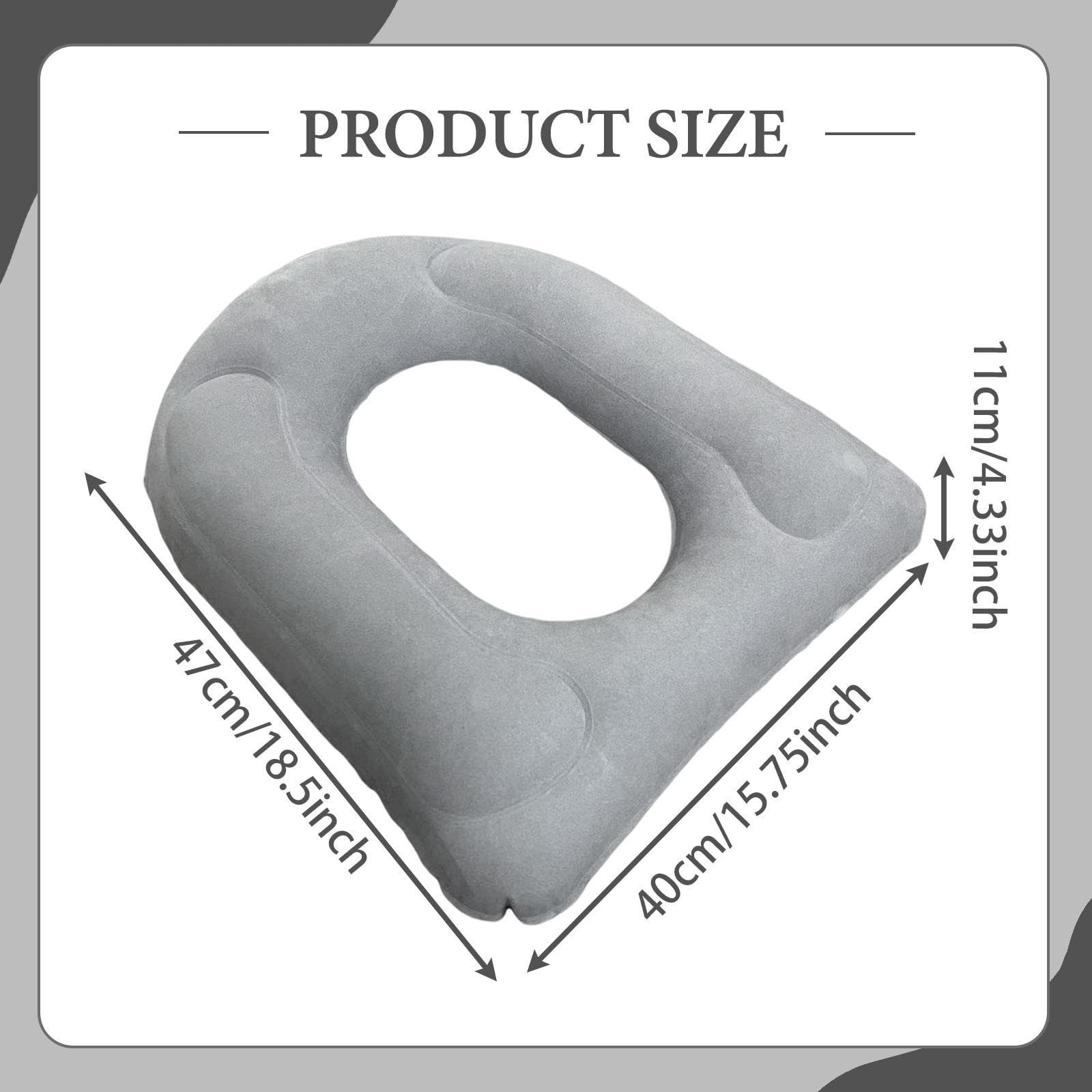 Aufblasbares Toilettensitzkissen, Bequeme erhöhte Unterstützung, sichere Saugnäpfe, tragbar, PVC, for Reisen, universeller Einsatz geeignet