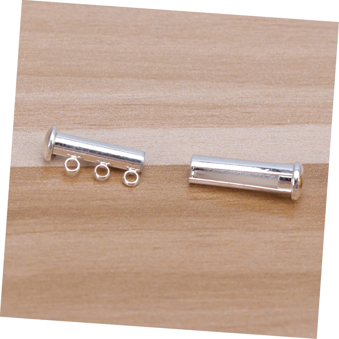 STOBOK 18piezas Conectores De Joyas Magnéticos De Latón De Cierre Deslizante Para Collares y Pulseras Incluye Doble Triple Plata