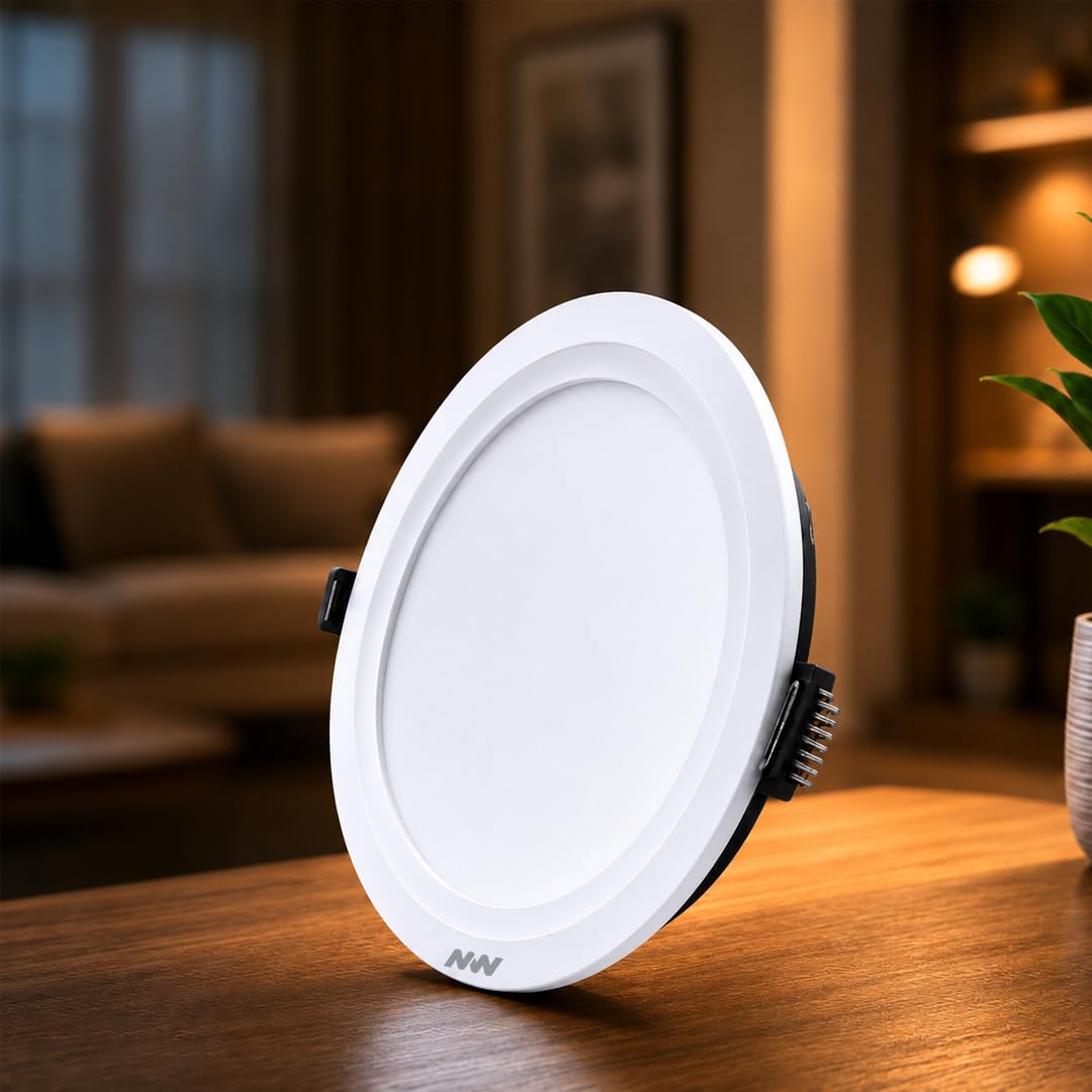 NW 8W Mario Round LED Panel False Ceiling Concealed Down Light | Light Color- White (Pack of 1)-image-38
