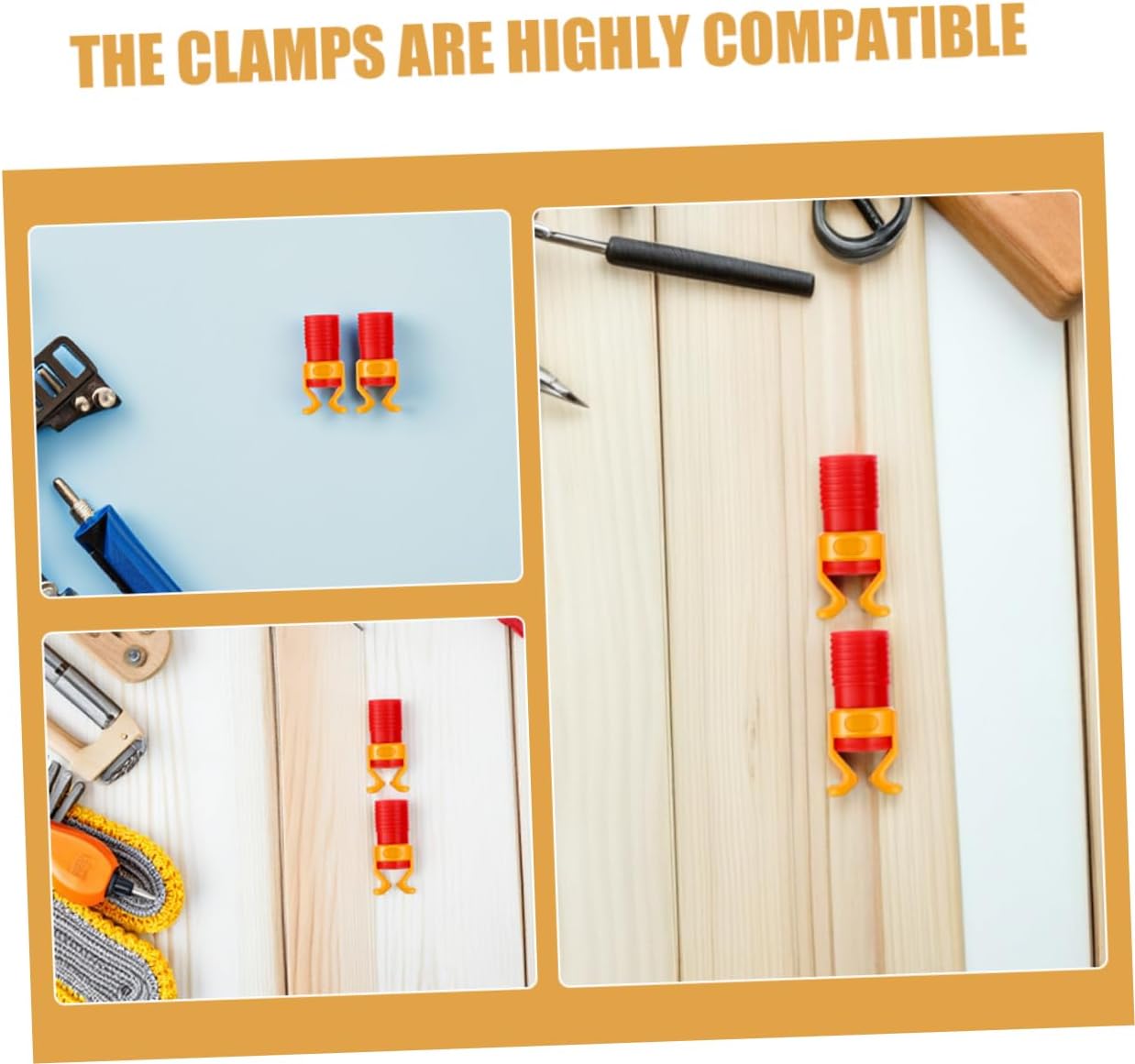 KALLORY 15pcs Plastic Screw Grippers Woodworking Screw Clamps Multi-functional Design for Diy Projects