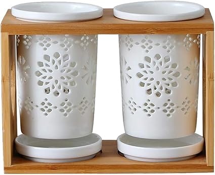 Amazon お箸 スプーン入れ 陶器製 2個一体型 キッチン お箸立て 水切りポケット 水抜き穴付き箸立て キッチンツールスタンド カトラリースタンド シンプル 透かし入り 木製スタンド付き フラワー 箸立て オンライン通販 Amazon お箸 スプーン入れ 陶器製 2個一体型 キッチン お箸立て 水切りポケット 水抜き穴付き箸立て キッチンツールスタンド カトラリースタンド シンプル 透かし入り 木製スタンド付き フラワー 箸立て オンライン通販