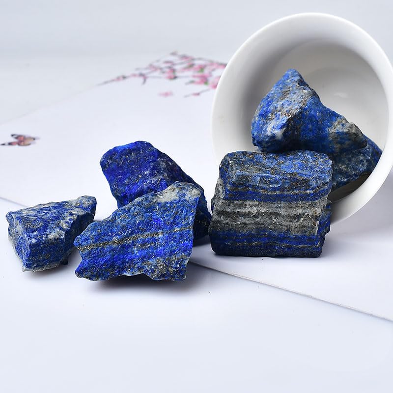 Kamienie i kryształy Lapis lazuli naturalny akwarium krajobraz doniczka dekoracja domu dyfuzor mineralny kamienne ozdoby kryształy(500 g, 3-5 cm)