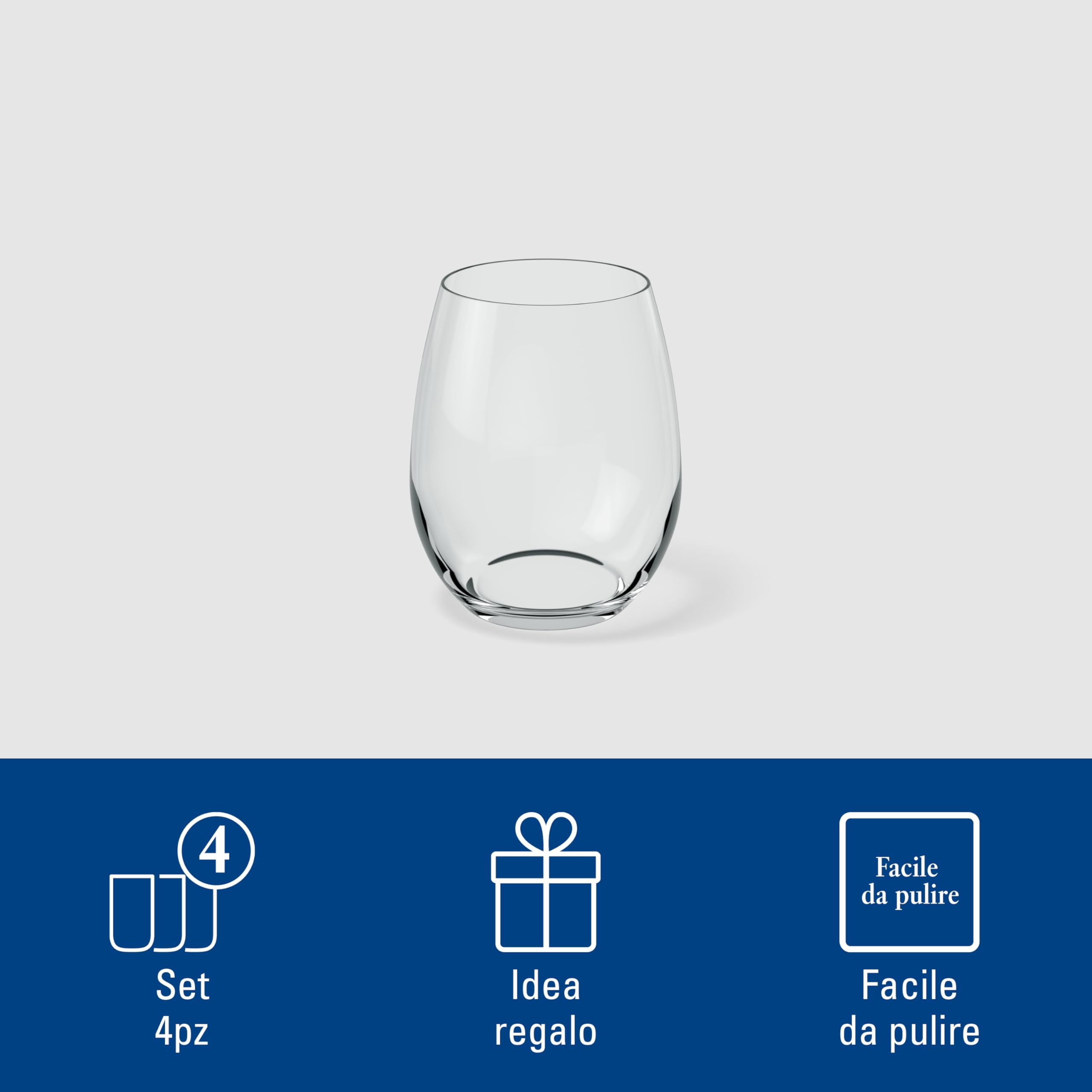 Villeroy & Boch – Entree Bicchiere da Acqua 4 Pezzi Trasparente, Lavabile in Lavastoviglie, Bicchieri Acqua Transparenti, Bichhieri Di Cristallo Moderni, Bicchieri Di Succo, Set Bicchier, Cristallo