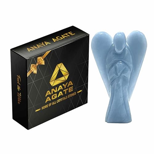 Miniatura 6 de Estatua de ángel de angelita de 2 pulgadas, hermosa piedra preciosa de ángel de la guarda, ángel de cristal natural, tallados a mano para promover