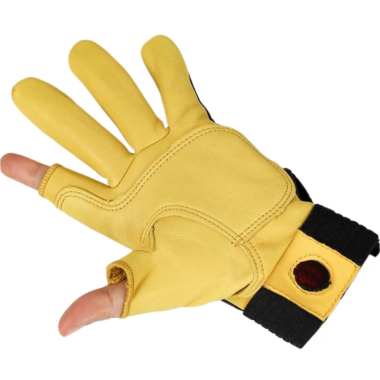 Guantes De Trabajo De Invierno Guantes de Cuero Ciclismo Jardinería Plantación Manejo al Aire Libre Tela Transpirable Costura Guantes mecánicos para Jardín, Granja(L)