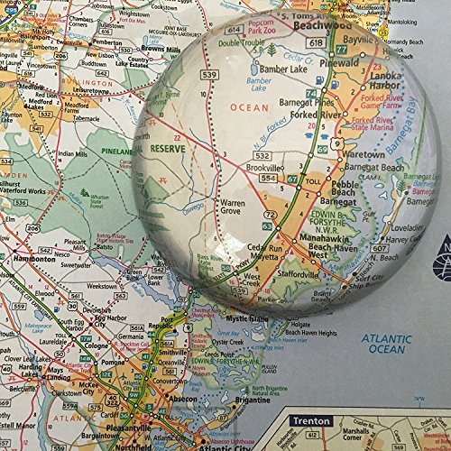 H&D Large 3.9” Magnifying Glass Dome - Genuine Crystal Glass Magnifier - Easy to Glide Paperweight - Professional Grade Reading Aid for Blueprints, Maps, Newspapers,Crystal Dome Paperweight 100mm