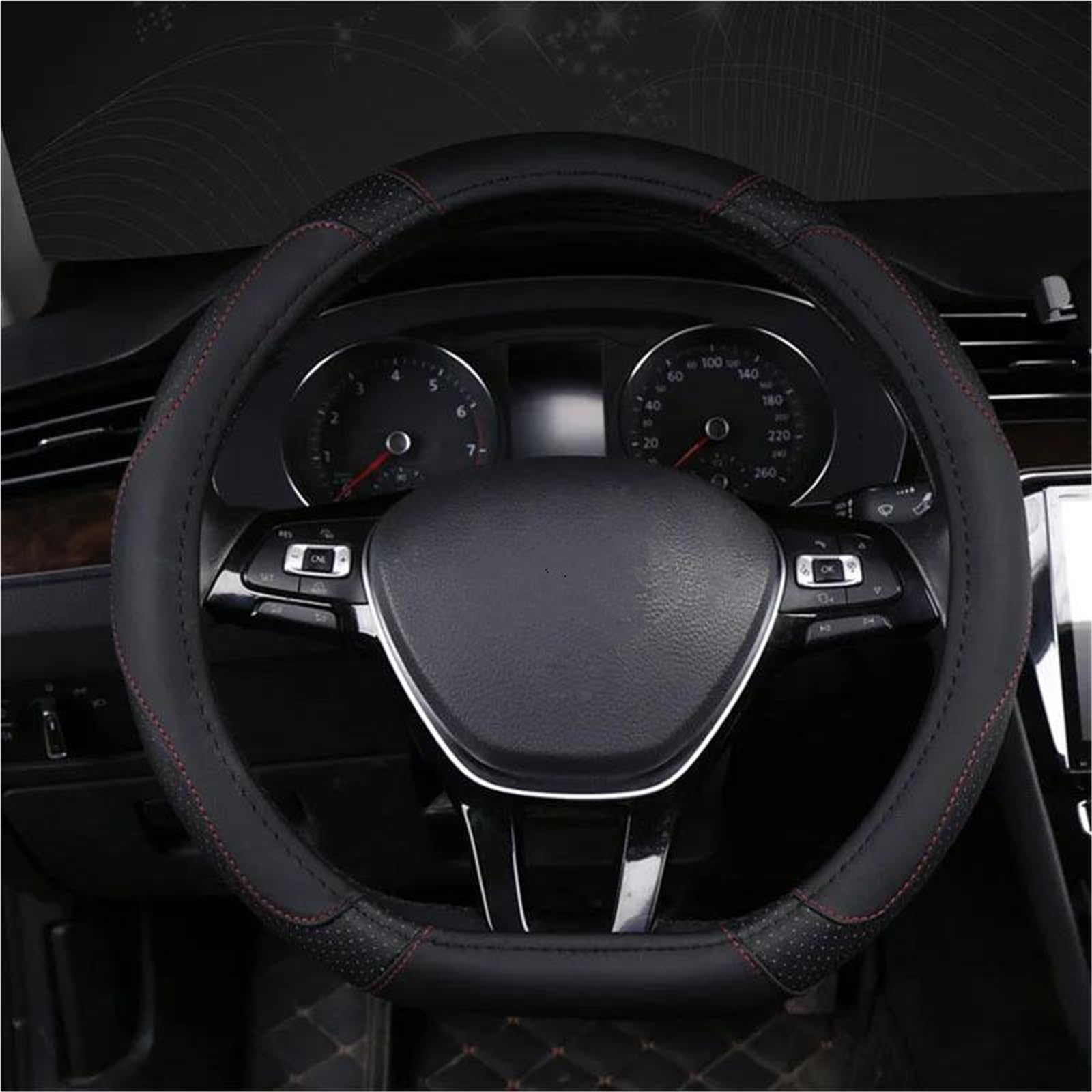 Auto Innenlenkrad Schutzhülle Für Nissan Für Juke 2 2019–2021(Schwarz)