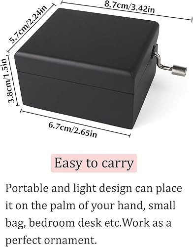 Miniatura 10 de ROSIKING Caja de música de madera caja musical clásica de madera tallada antigua el mejor regalo para cumpleaños para niños Navidad caja de vino