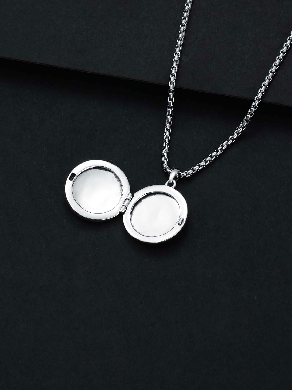 Locket Necklace 925 Sterling Silver Rose/Tree of Life Pendant Locket Necklace for Women Men Family Photo Locket Pendant Fathers Day Birthday Gifts Anniversary Christmas gifts for Women
