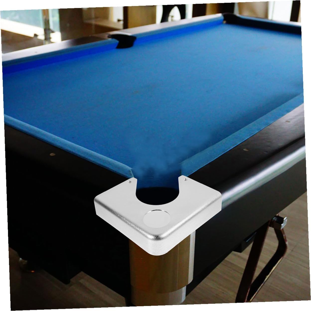 Mikinona 2PCS Pool Table Corner Guards Resin Hard Glue Billiard Table Corner Brackets Protective Plates with Chrome Finish for Enhanced Stability and Game Accessory