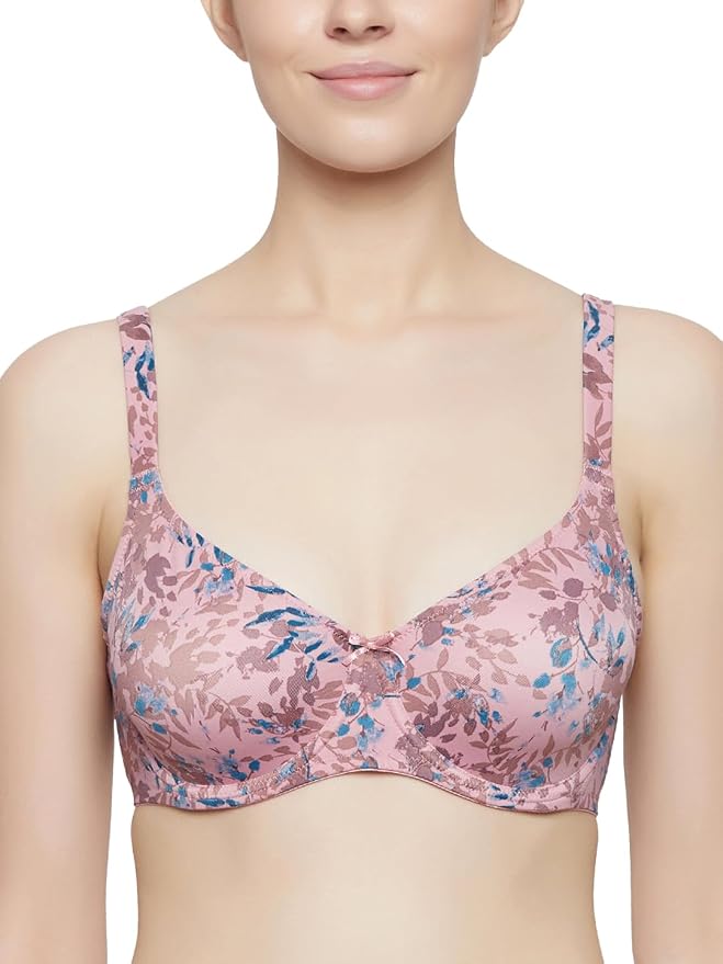 Triumph Minimizer Bra for Women Wired Non Padded Floral Bra My Flower Minimizer Series Full Coverage Soft Microfiber Lingerie High Center Bridge Supportive Pack of 1