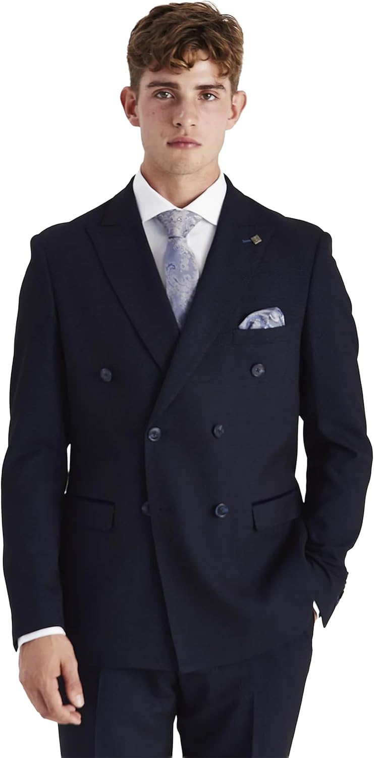 Men’s Double Breasted Suit Glen Check Tweed 2-Piece Sold Separately Set for Wedding & Business
