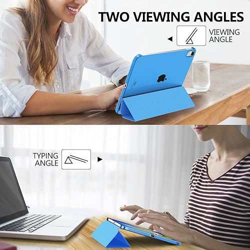 Miniatura 5 de MoKo Funda para iPad de 10 generación 2022, delgada, de policarbonato duro, translúcido, carcasa trasera inteligente para iPad de 10 generación de