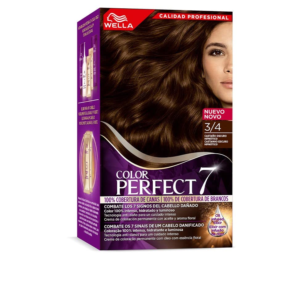 Wella Color Perfect Permanent Hair Color Dye for Hydrated & Luminous Hair - Hypnotic Dark Brown Tone
