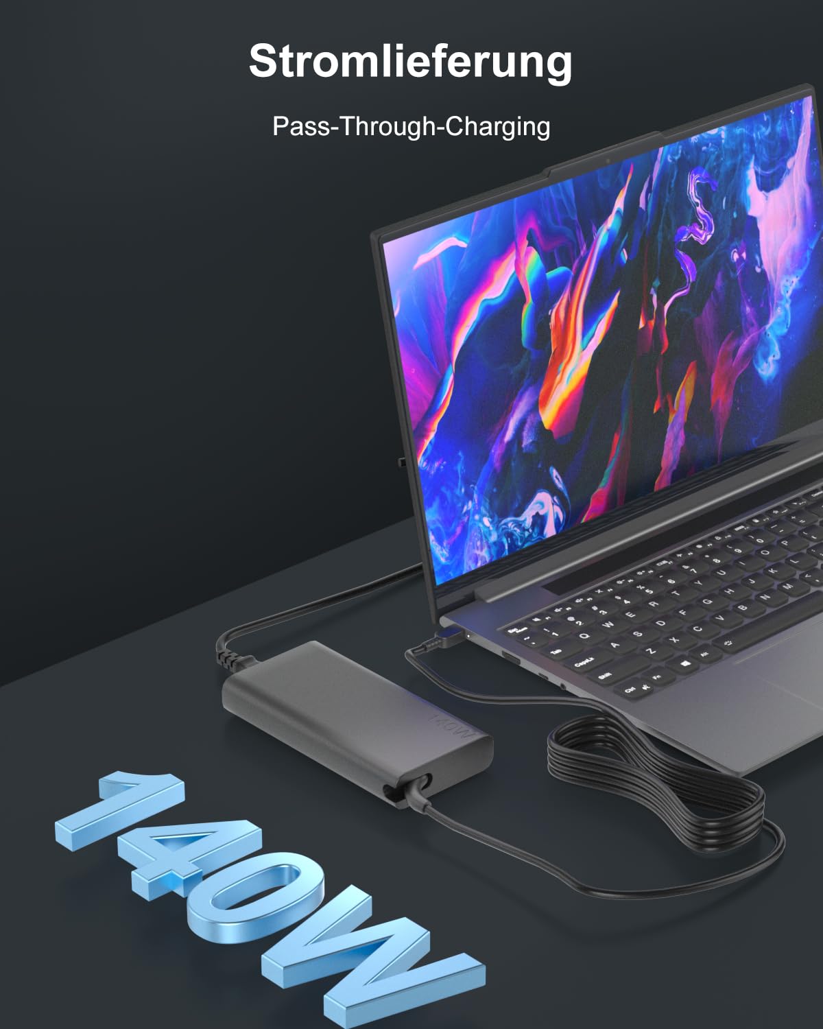 Caricatore 140W USB C per Lenovo IdeaPad Pro 5 Legion 9 Yoga Pro 7 9 | Lenovo Y9000P R9000P Y7000P R7000P Legion Pro 5 5i 7 7i ThinkPad Z16 Yoga Slim 7 5 USB C Adaptador