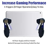 Vista 5 de Mikirini Mobile Game Controller for iPadSamsung Galaxy TabAll Tablets, Hand Grip Gaming Controller with L2R2 Triggers for PUBGKnives OutCall of