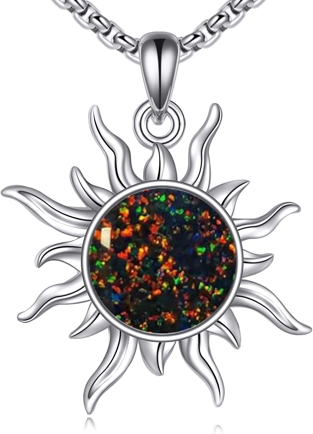 ONEFINITY Sun Necklace 925 Sterling Silver Sun Pendant Jewelry Gifts For Women Men
