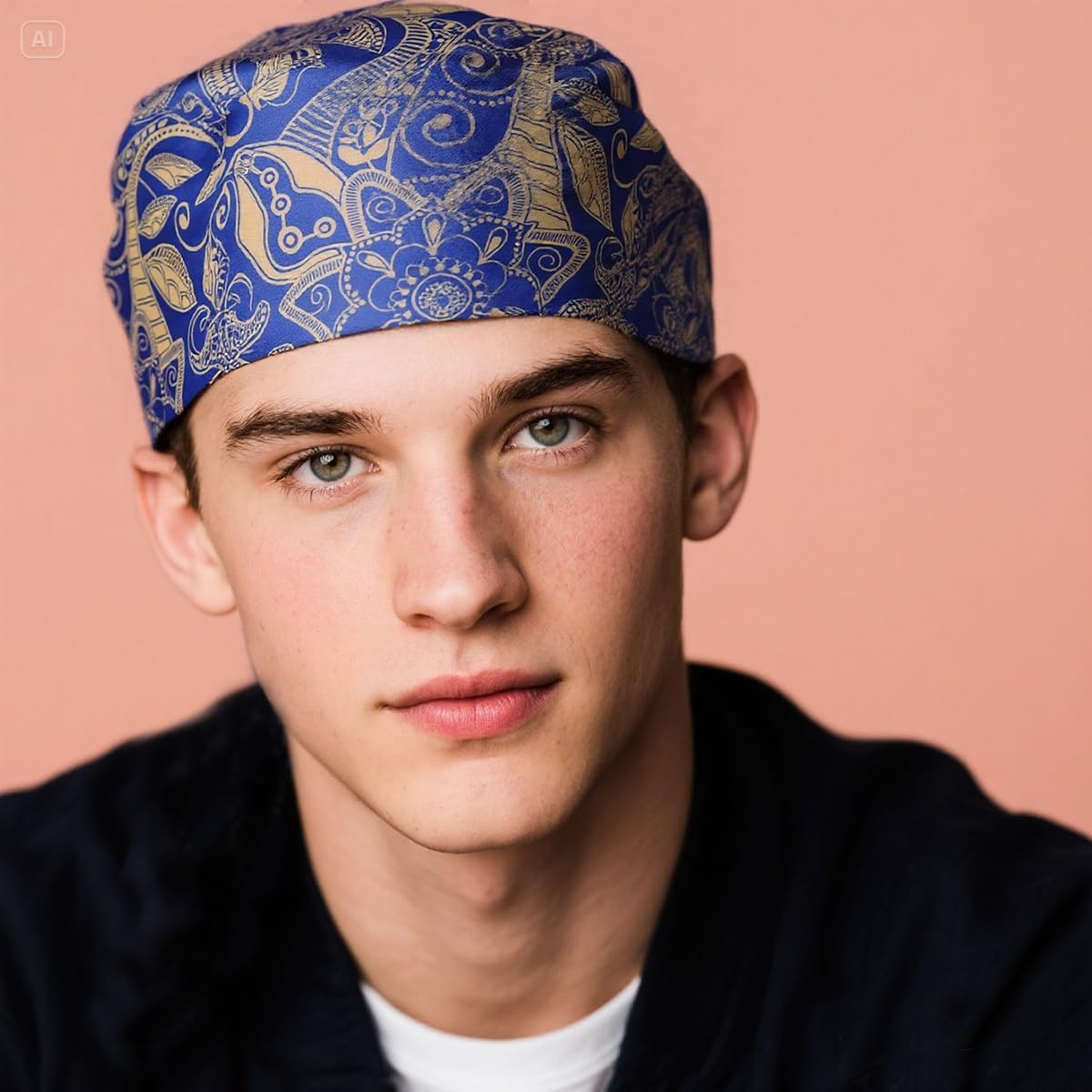 Vintage Silk Feel Designer Square Scarf Satin Bandana Neckerchief Head Scarf for Men and Women - Image 2