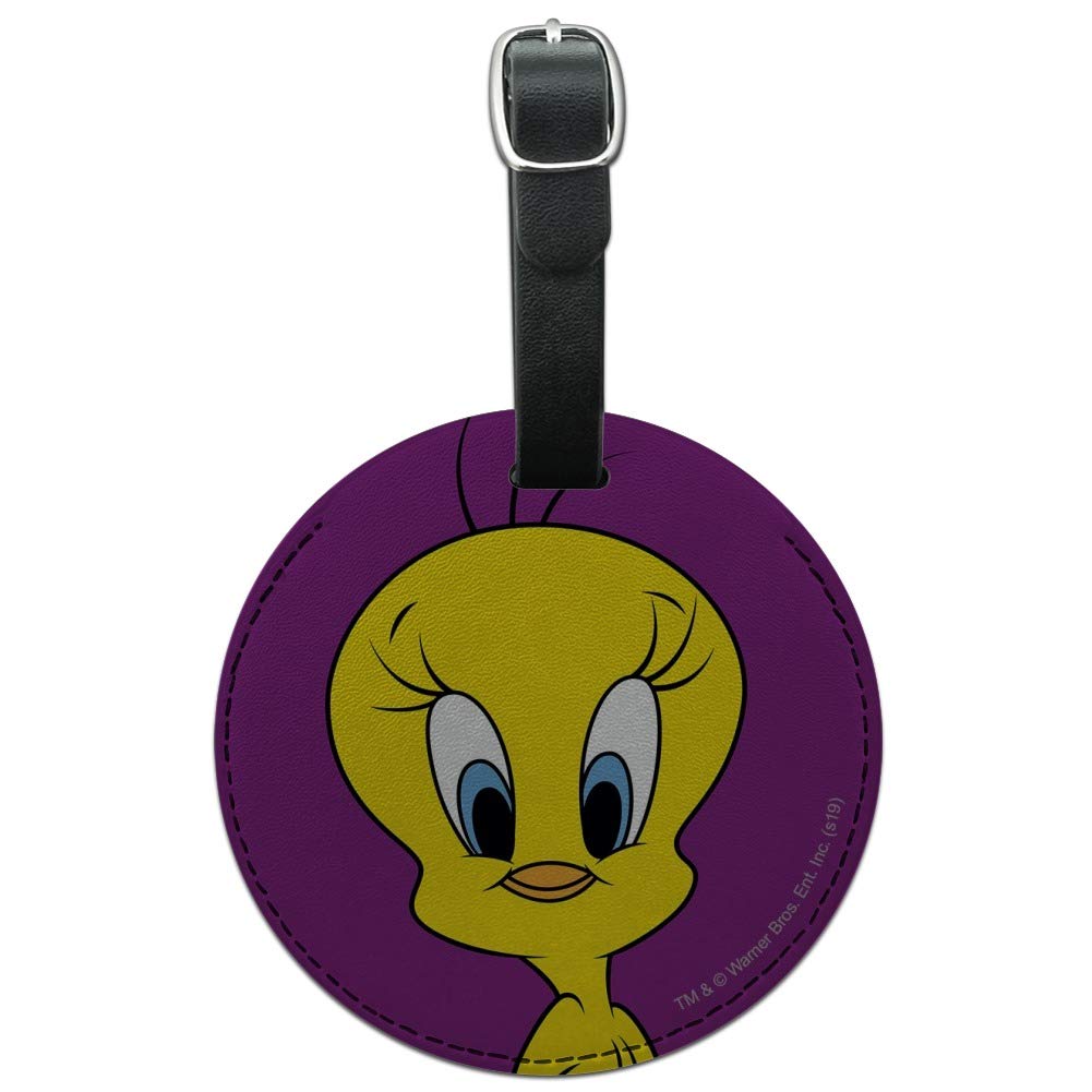 Amazon.com: Looney Tunes Tweety Bird Round Leather Luggage Card