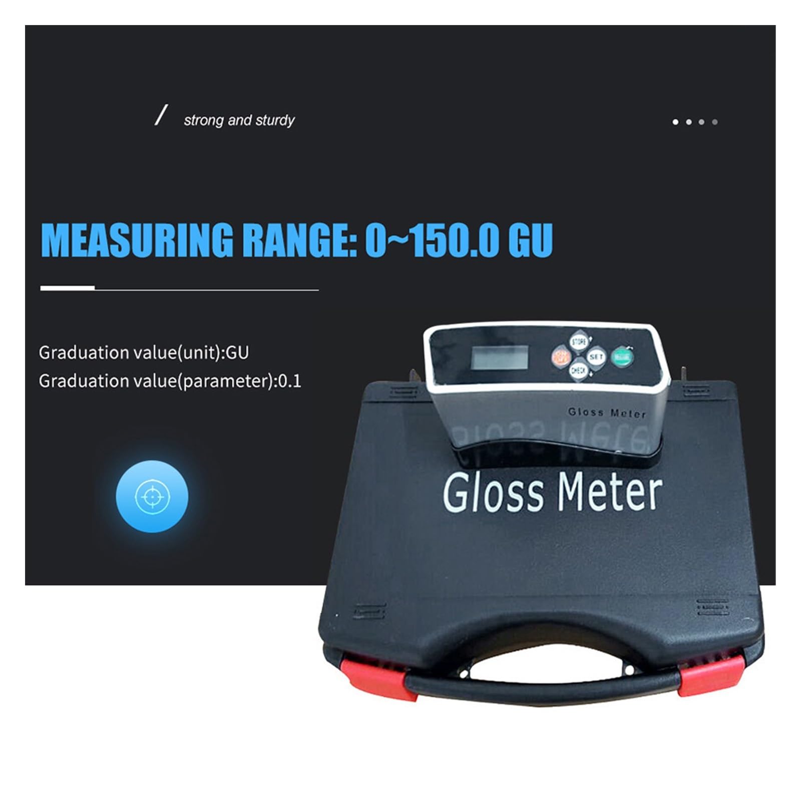 Farbmessgerät Hochpräzises 0~150,0 GU Glanzmessgerät Digitales Glanzmessgerät Farbe Tinte Metall Photometer Fliesen Stein Bambus Papier Kunststoff Glanzmessgerät Gerät mit geringem Energieverbrauch