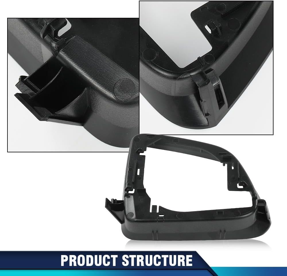 PIT66 Exterior Mirror Base Support Ring Wing Door Mirror Frame Compatible with Tesla Model Y 2020-2023 8202101 Left Driver Side Mirror Cover