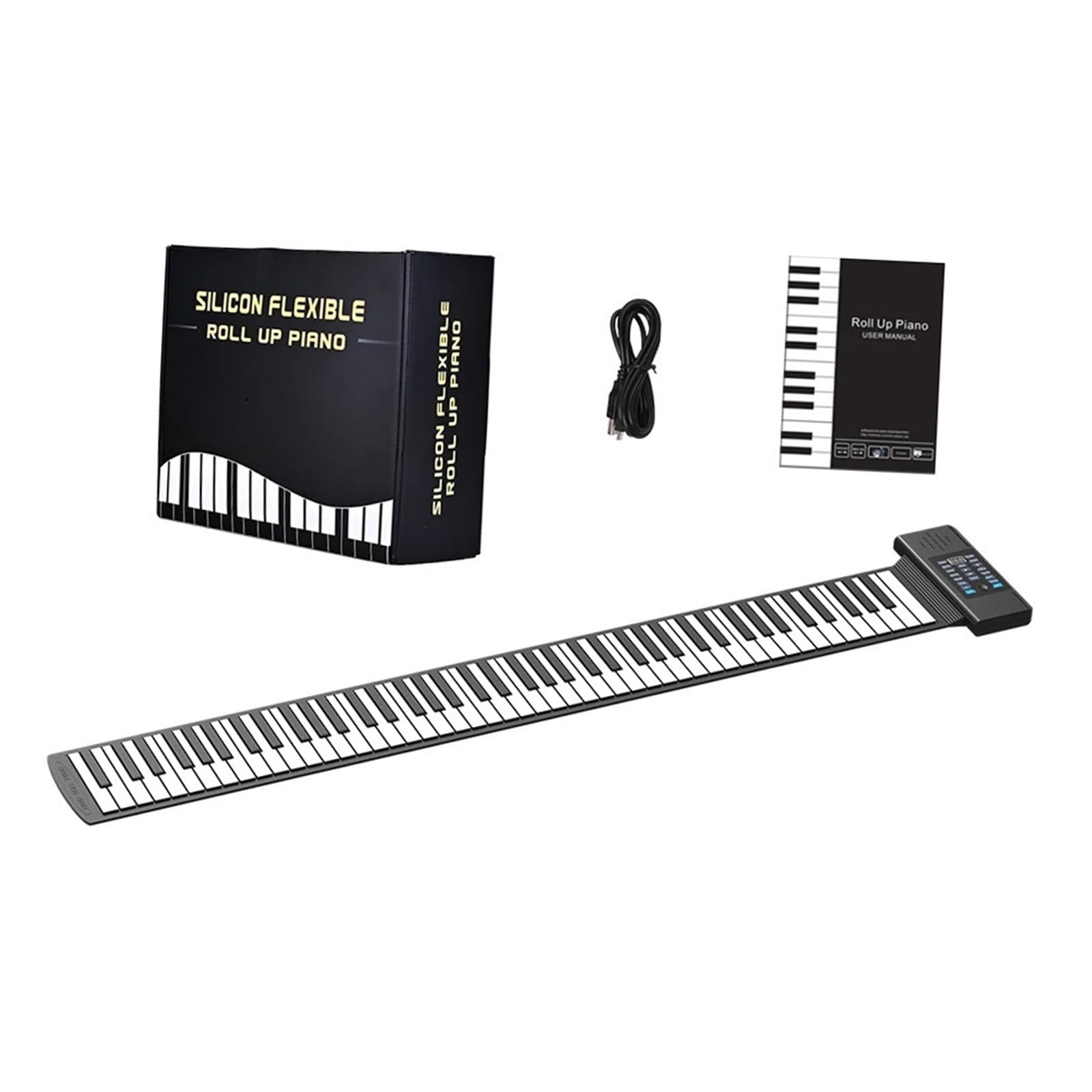 Tastiera Digitale Per Principianti Strumento Pianoforte Elettronico Pieghevole Portatile Ricaricabile E Addensato A Mano Con 88 Tasti(Converter 3)