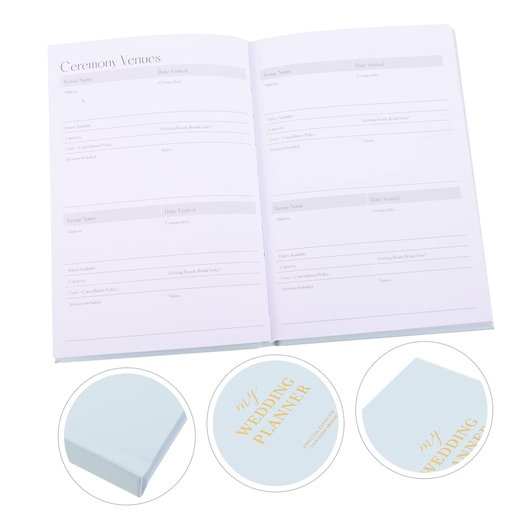 2stücke Hochzeitsplaner Notizbuch Für Verlobung Und Hochzeitsvorbereitungen Dekoratives Erinnerungsheft Mit Platz Für Botschaften Und Wünsche Langlebig Und Vielseitig