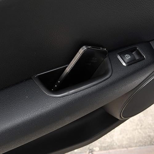 Miniatura 10 de YIWANG Caja de almacenamiento para manija de puerta de automóvil, caja de reposabrazos para Mercedes Benz Clase C W204 2008-2014 accesorios (beige,