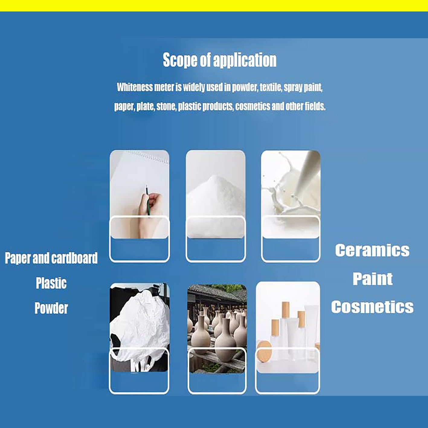 Whiteness Meter Portable Whiteness Meter with Measuring Range 0-200 Resolution 0.1 R457 Whiteness USB Support LED Automatic Calibration for Powder Paper Paint Hotel Towels Sheets