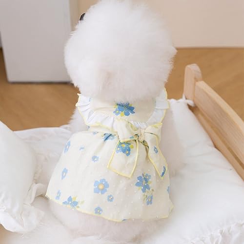 Miniatura 5 de Vestido de girasol para perro, vestidos de flores para perros, falda para cachorros, vestido para mascotas, ropa para gatos