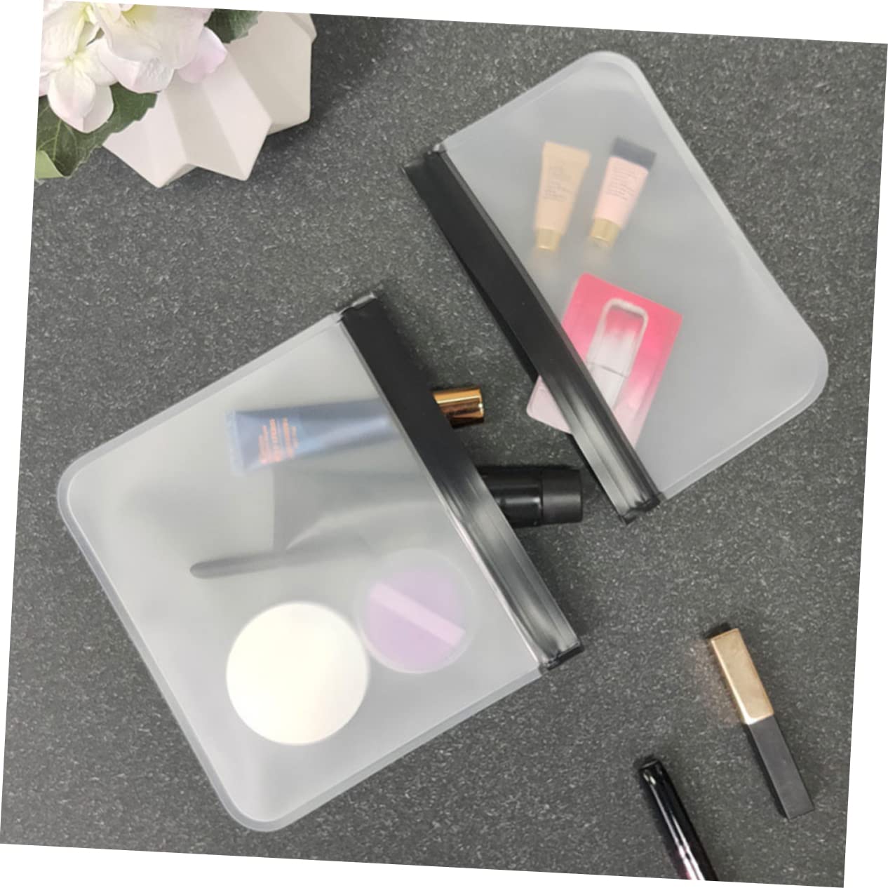 Baluue 15 STK Kulturbeutel Make-up-pinseltasche Kosmetiksortierbeutel Durchsichtige Reisetasche Klare Make-up-Taschen Mini-Make-up-Tasche Makeup Tasche Kleine Schminktasche Peva