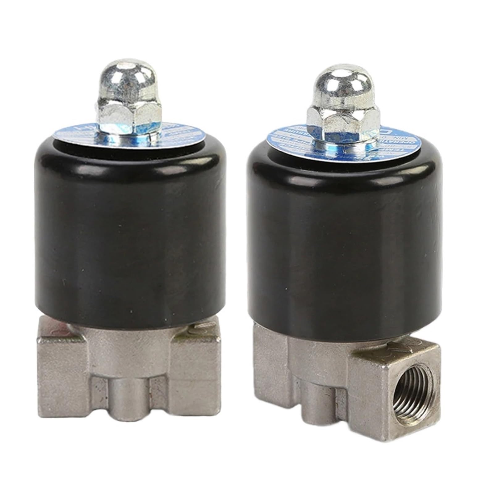 TBZOQAID 1/8" stainless solenoid valve DN06 Normally Closed Stainless Steel Solenoid Valve 110V 220V 12V 24V(G-230VAC-NORMALLY CLOSED,1/8 Inch)