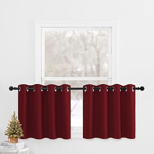 Miniatura 98 de NICETOWN Cortinas Opacas para Ventana de Guardería - Tratamiento de Ventana con Parte Superior de Ojales, Paneles de Cortinas Opacas (Verde Biscotti