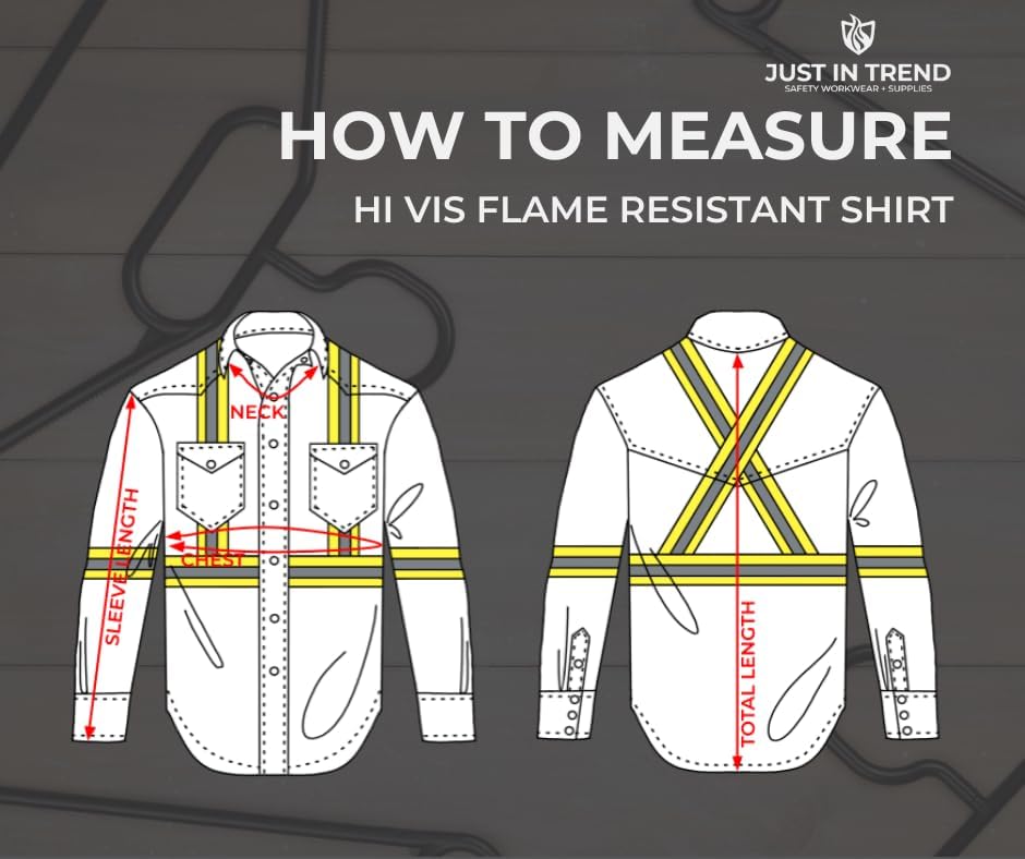 Flame Resistant High Visibility Hi Vis FR Shirt - 100% C - 7 oz - Image 6