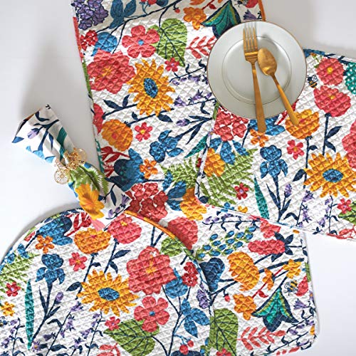 Servilletas de Tela Carolina Flores Vintage 100% Algodón x4 miniatura 3