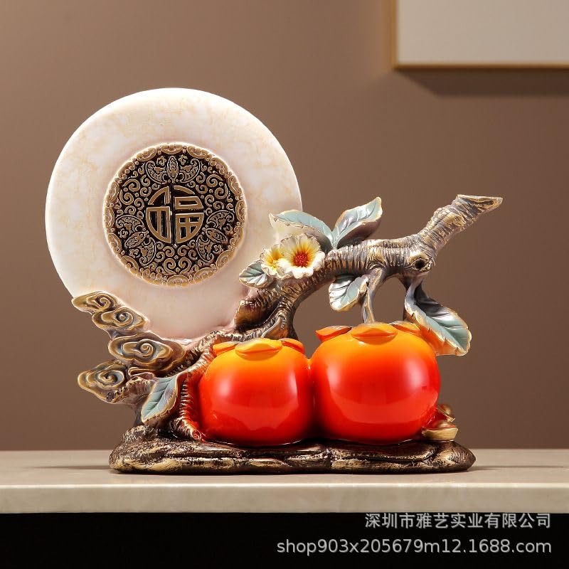 柿の木 置物 陶器製 インテリア 縁起物 Amazon.com: Jefuzh 柿柿如意柿子摆件Feng Shui Figurine Home Office